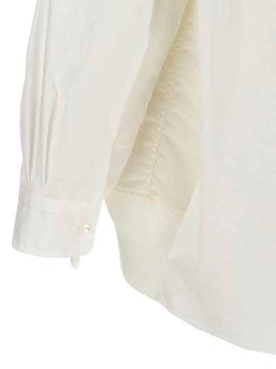 Shop Sacai Nylon Insert Shirt Shirt, Blouse White