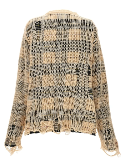 Shop R13 Overlay Distressed Sweater, Cardigans Beige