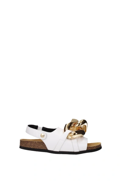 Shop Jw Anderson Sandals Leather White