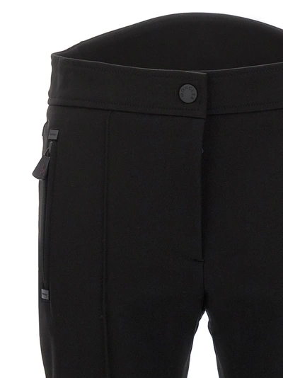 Shop Moncler Stretch Pants Black