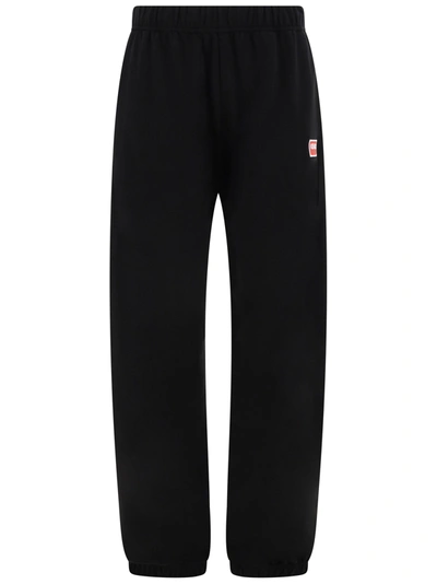 Shop Kenzo Cotton Trouser With Embroidered Logo On The Front