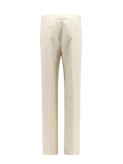 Shop Valentino Wool And Silk Trouser With Toile Iconographe Motif