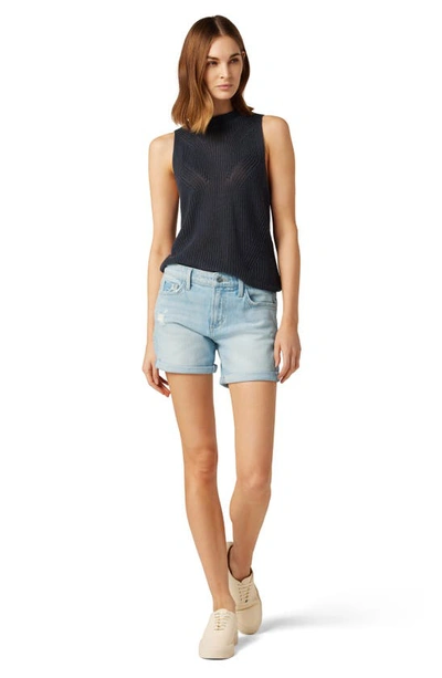 Shop Joe's The 5 Ripped Mid Rise Denim Shorts In Stand Tall