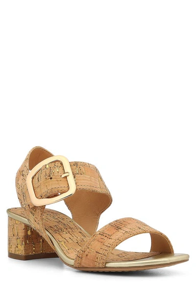 Shop Donald Pliner Ankle Strap Sandal In Natural/ Platino -ntpt