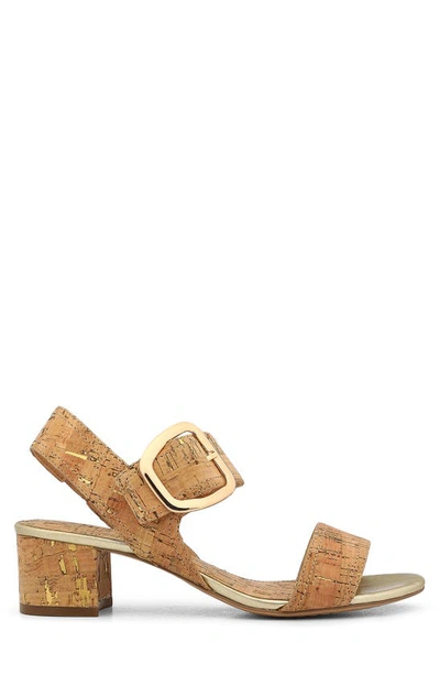 Shop Donald Pliner Ankle Strap Sandal In Natural/ Platino -ntpt