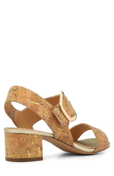 Shop Donald Pliner Ankle Strap Sandal In Natural/ Platino -ntpt