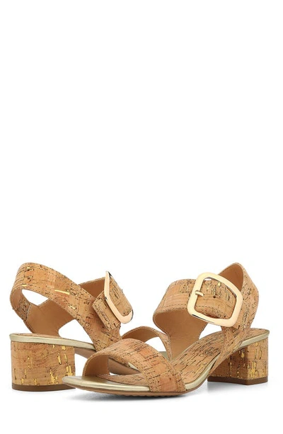 Shop Donald Pliner Ankle Strap Sandal In Natural/ Platino -ntpt