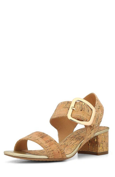 Shop Donald Pliner Ankle Strap Sandal In Natural/ Platino -ntpt