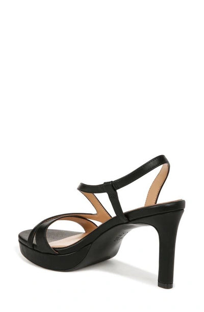 Naturalizer Abby Strappy Platform Sandal In Black Patent Faux Leather