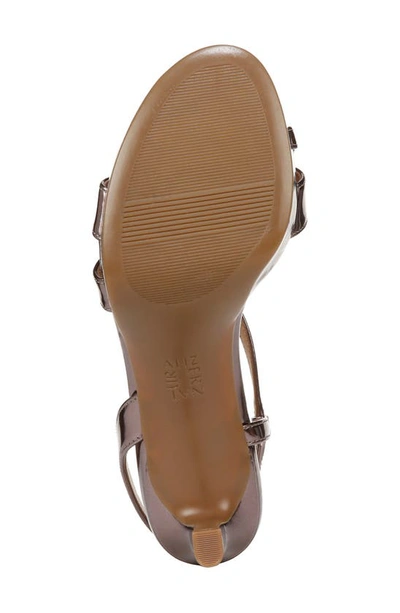 Naturalizer Abby Strappy Platform Sandal In Turtle Dove Grey Faux Leather