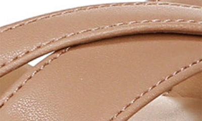 Naturalizer Abby Womens Faux Leather Platform Slingback Sandals In Taupe Smooth Faux Leather