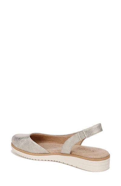 Shop Soul Naturalizer Idea Slingback Flat In Light Gold Faux Leather