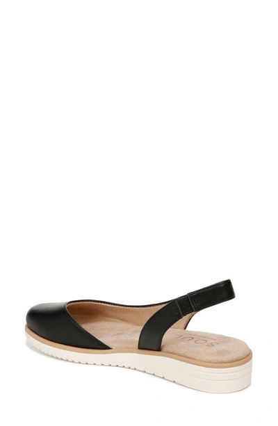 Soul Naturalizer Idea-dorsay Slingback Flats In Black Faux Leather