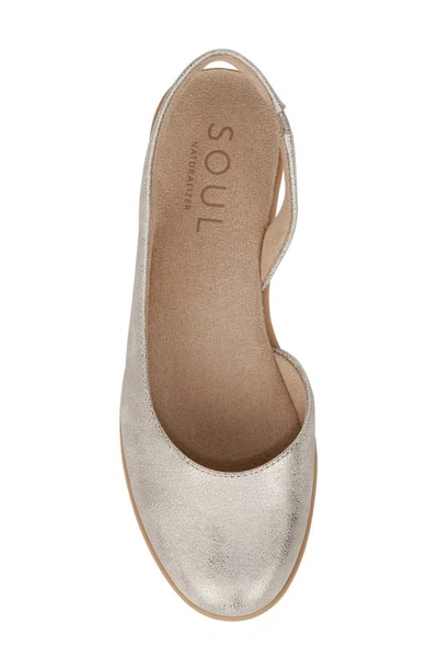 Shop Soul Naturalizer Idea Slingback Flat In Light Gold Faux Leather