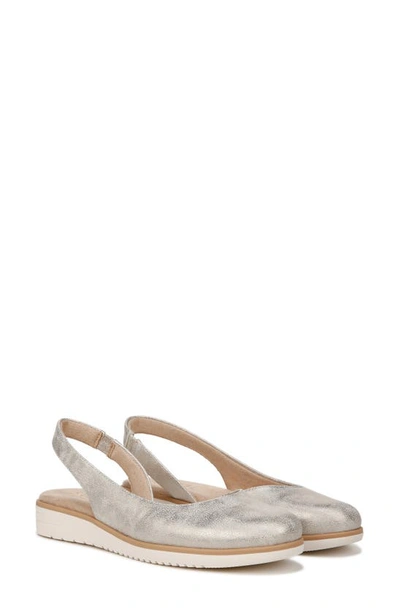 Soul Naturalizer Idea Slingback Flat In Light Gold Faux Leather