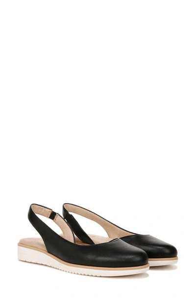 Soul Naturalizer Idea-dorsay Slingback Flats In Black Faux Leather