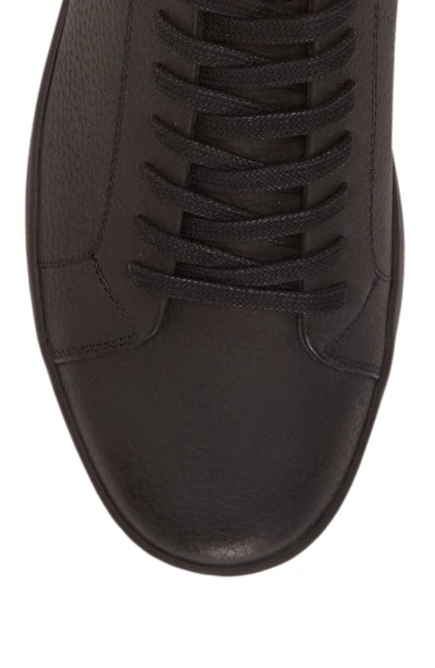 Shop Vince Camuto Hallman Leather Sneaker In Black Rbtmbl