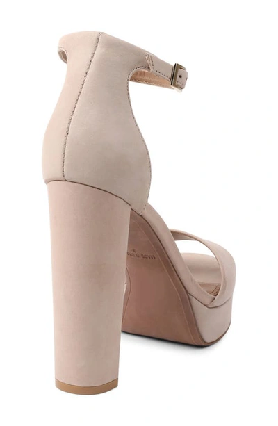 Shop Bcbgmaxazria Claire Ankle Strap Platform Sandal In Nude