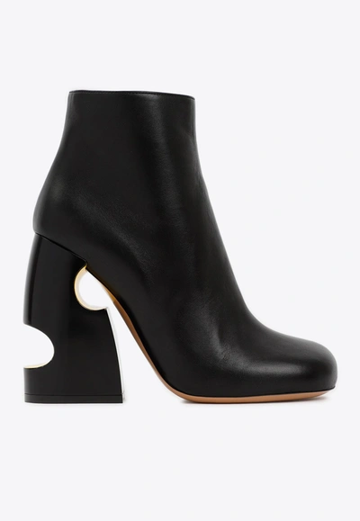 Shop Off-white 110 Meteor Block Ankle Boots In Nappa Leather In Black