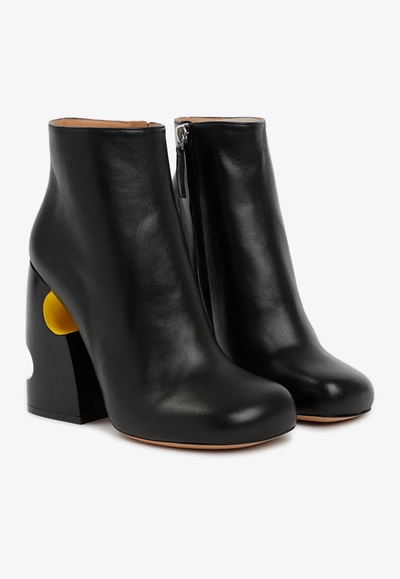 Off-white 110 Meteor Block Ankle Boots In Nappa Leather In Black