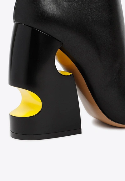 Off-white 110 Meteor Block Ankle Boots In Nappa Leather In Black
