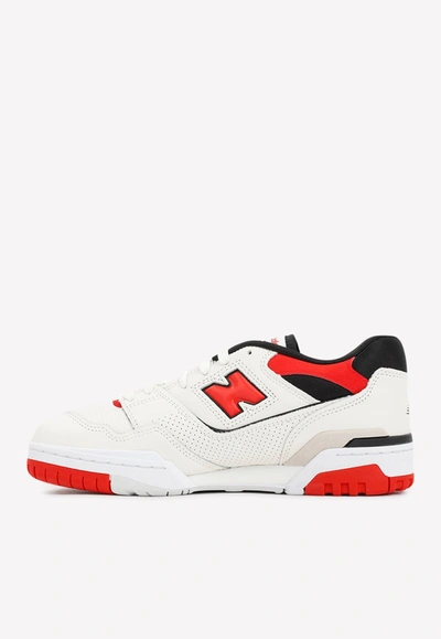 New Balance Premium Leather Sneakers Round Toe In Red