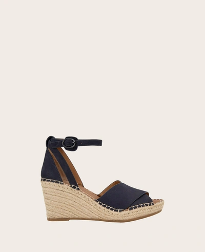 Shop Gentle Souls Charli Suede X-band Espadrille Wedge Sandal In Navy