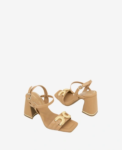 Shop Kenneth Cole Jessie Heeled Sandal In Doe