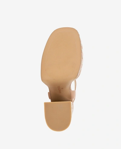 Kenneth Cole Dolly Stud Ankle Strap Platform Heeled Sandal In Classic Tan