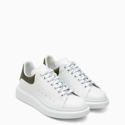 Shop Alexander Mcqueen White/khaki Oversize Sneakers Men