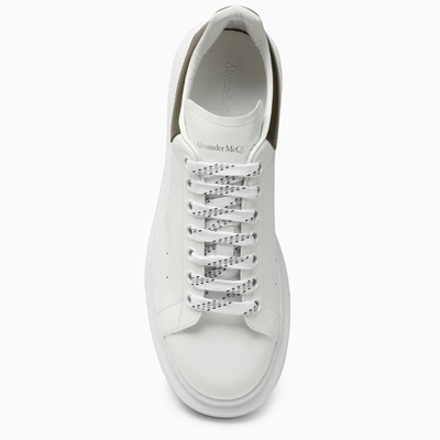Shop Alexander Mcqueen White/khaki Oversize Sneakers Men