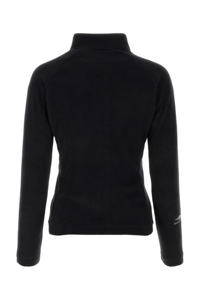 Shop Balenciaga Woman Black Pile Sweatshirt