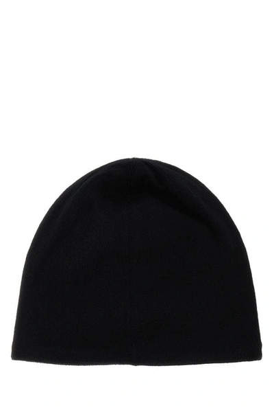 Shop Canada Goose Man Black Stretch Wool Blend Beanie Hat