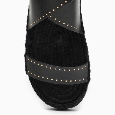 Shop Isabel Marant Black Studded Leather Sandal Women