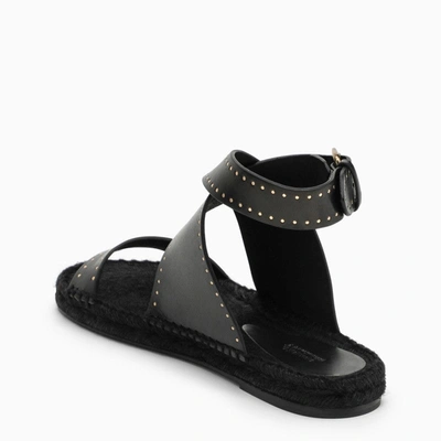 Shop Isabel Marant Black Studded Leather Sandal Women