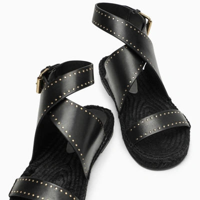 Isabel Marant Studed Leather Espadrilles In Black