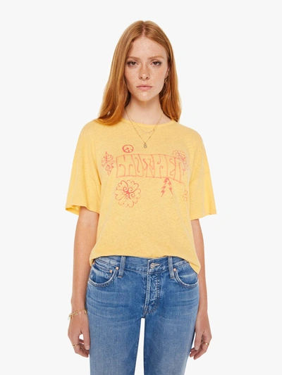 Shop Mother The Big Deal Hippie T-shirt In Yellow, Size Large