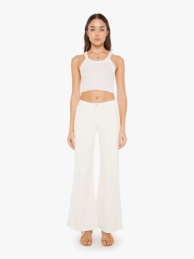Mother Twister Skimp High-rise Pants Flared Leg Pants In Cream Puffs In Cream