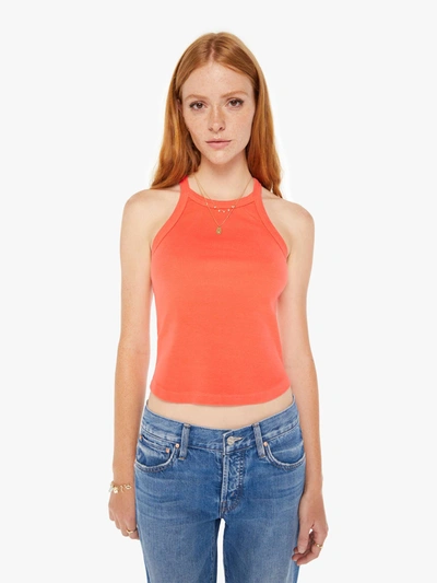 Shop Mother The Up In Arms Hot Coral Shirt In Pink