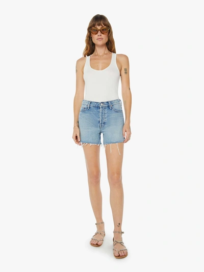 Shop Mother The Skipper Shorts And Long Fray Leap At The Chance In Blue