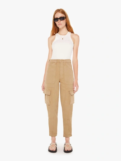 Shop Mother The Curbside Cargo Flood Prairie Sand Pants In Beige