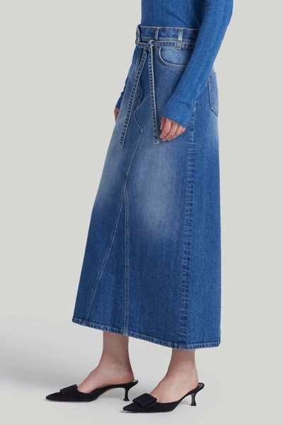 Shop Altuzarra 'dean' Skirt In Washed Indigo