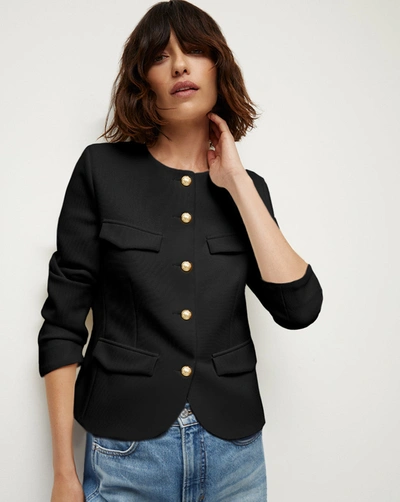 Shop Veronica Beard Kensington Knit Jacket In Black