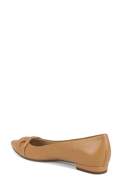 Shop Vionic Arielle Pointed Toe Flat In Camel