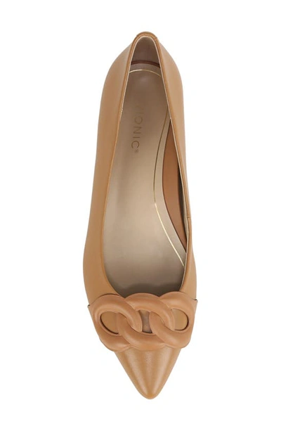 Shop Vionic Arielle Pointed Toe Flat In Camel