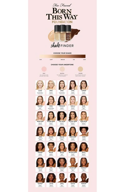 Too Faced Born This Way Natural Finish Longwear Liquid Foundation Seashell 1 oz/ 30 ml In Seashell