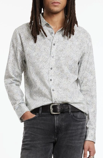 Shop John Varvatos Classic Fit Stretch Cotton Button-up Shirt In Dutch Blue