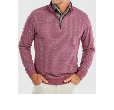 Shop Johnnie-o Skiles 1/4 Zip In Currant In Red