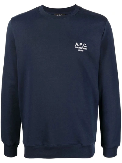 Shop Apc A.p.c. Sweatshirt In Iaj Marine