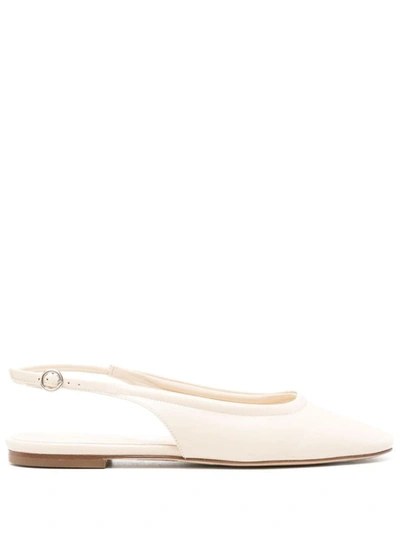 Shop Aeyde Dani Nappa Leather Creamy Shoes In Nude & Neutrals
